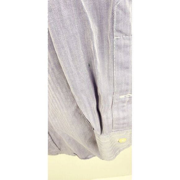 Polo Ralph Lauren Mens 16.5 Blue/Purple Pinstripe Yarmouth Oxford Casual XL - Picture 5 of 5